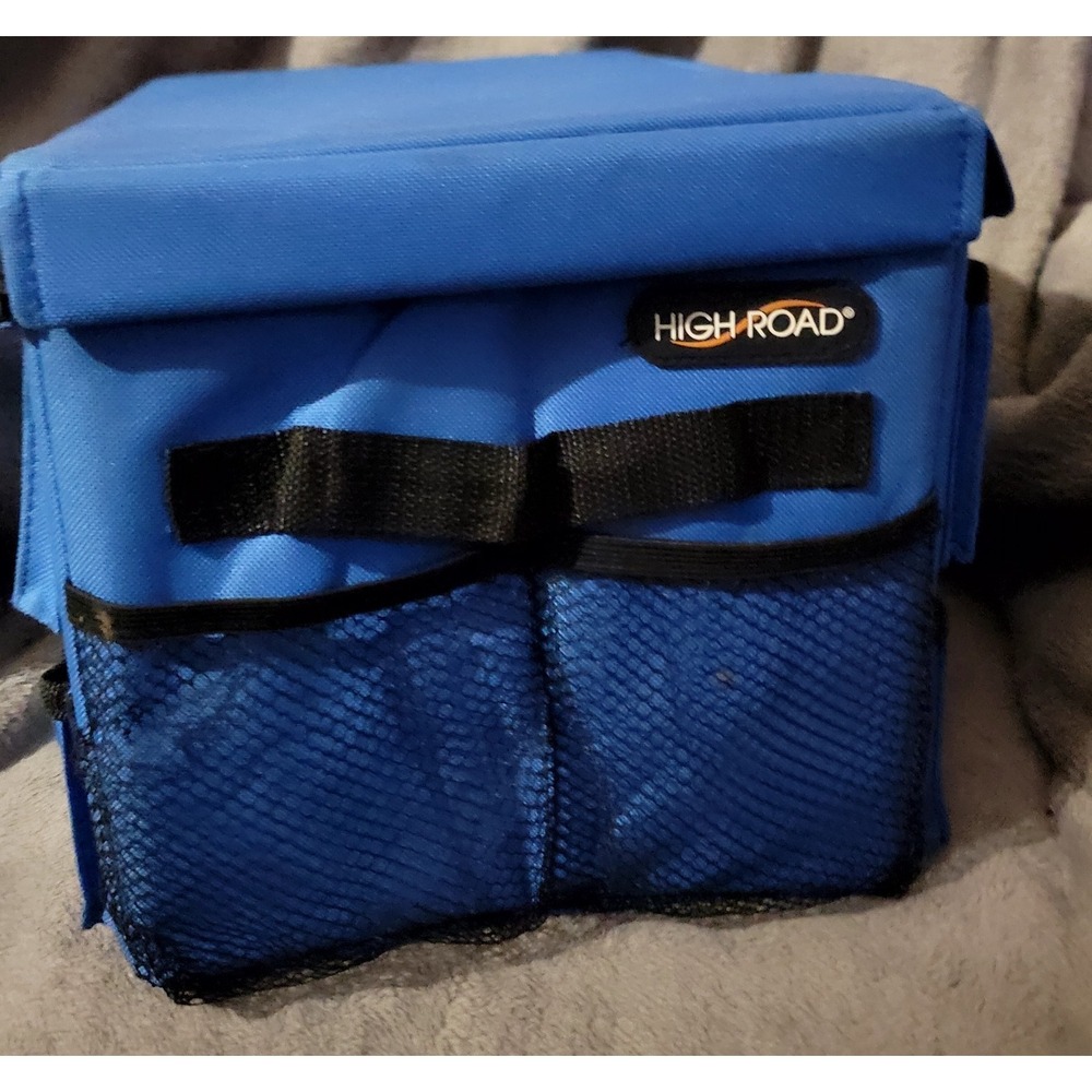 High Road‎ Blue Foldable Insulated Cooler Bag w/ Mesh Pockets